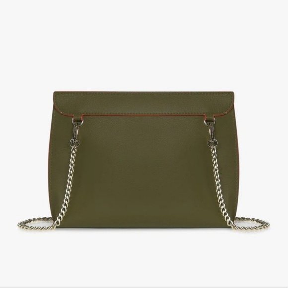 Strathberry Convertible Crossbody Stylist Bamboo Fire Edge NWT Gold Chain Strap - Picture 7 of 9